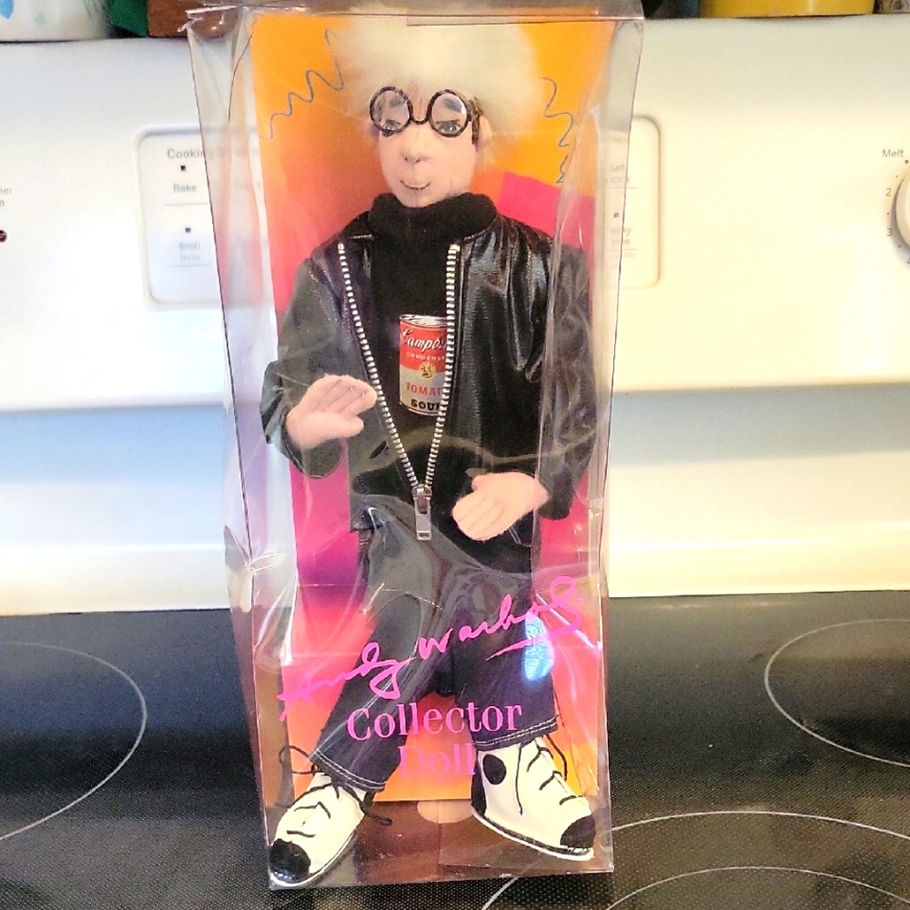 Andy Warhol Collector Doll with Black Jacket Vintage 2000